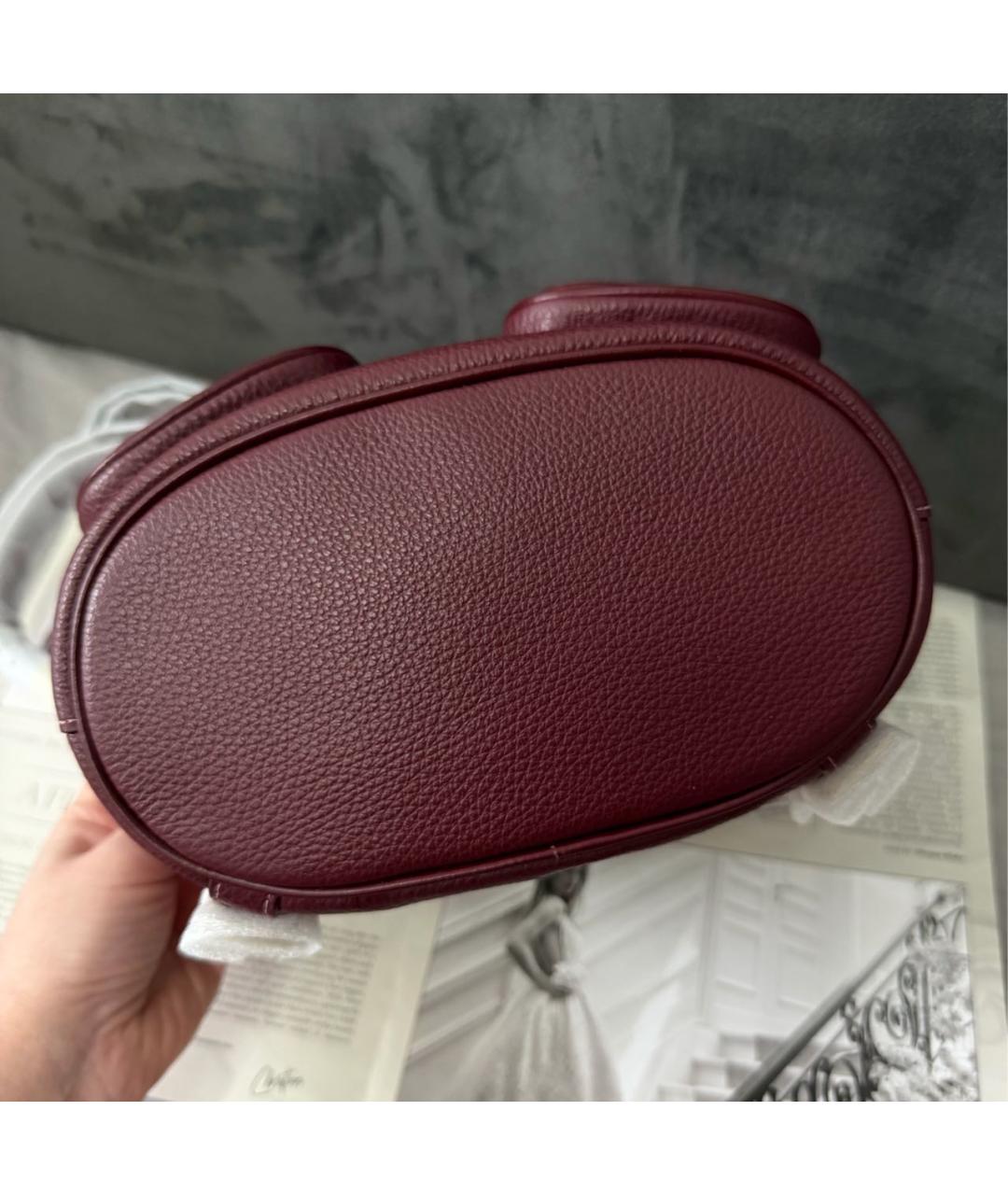 COACH Бордовый кожаный рюкзак, фото 7