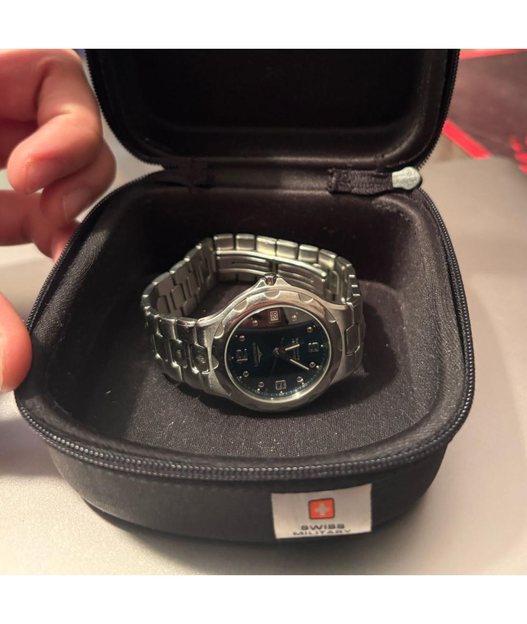 LONGINES Синие часы, фото 4