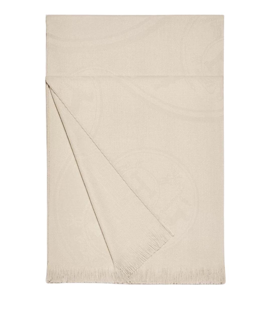 HERMES Бежевый кашемировый платок, фото 1