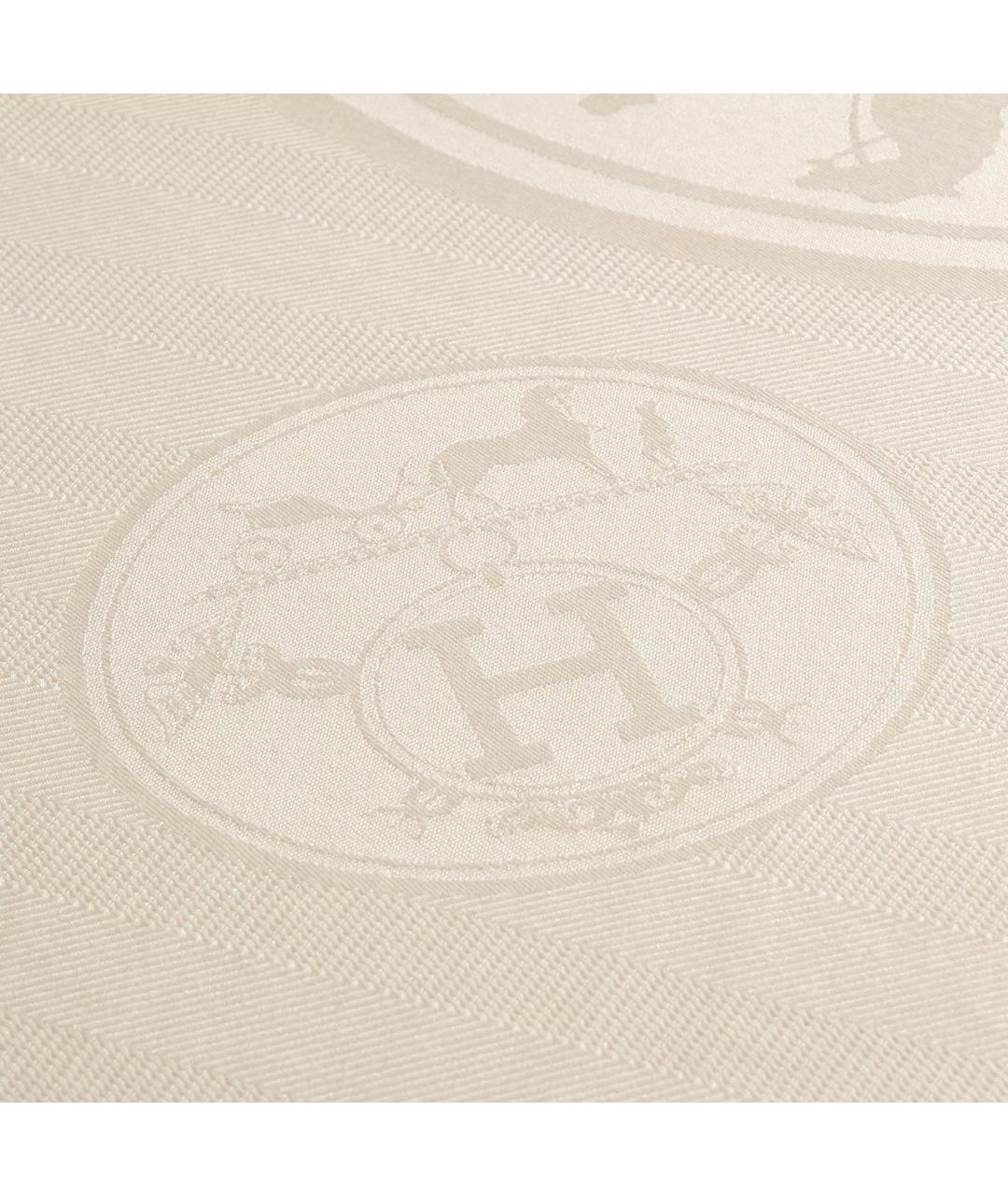 HERMES Бежевый кашемировый платок, фото 2