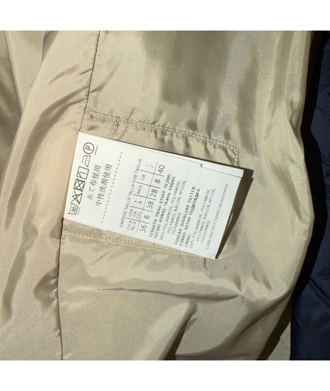 WEEKEND MAX MARA Темно-синий полиамидовый пуховик, фото 3