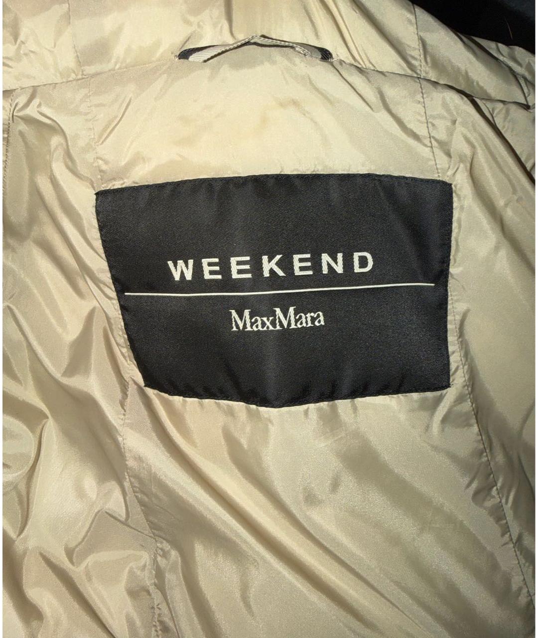 WEEKEND MAX MARA Темно-синий полиамидовый пуховик, фото 4