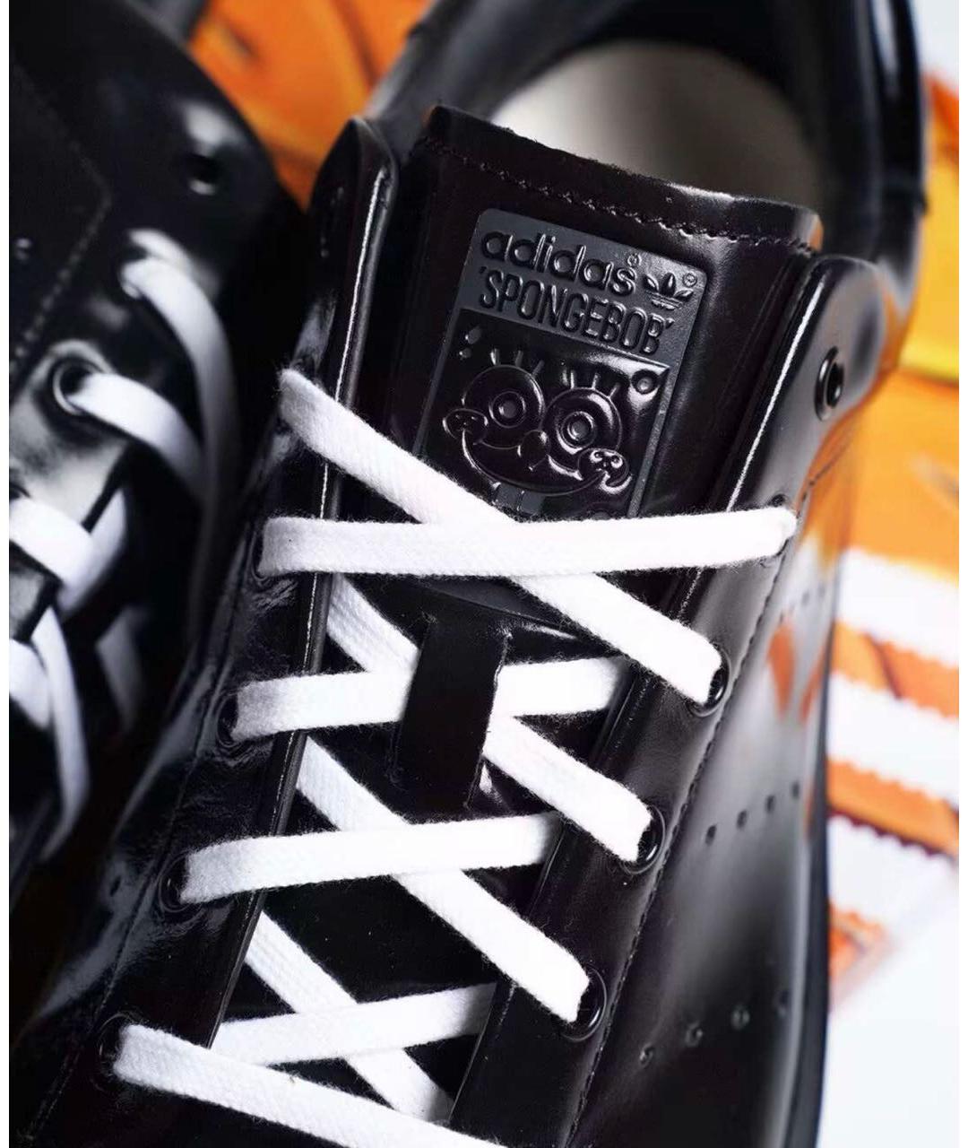 ADIDAS Черные низкие кроссовки / кеды из лакированной кожи, фото 7