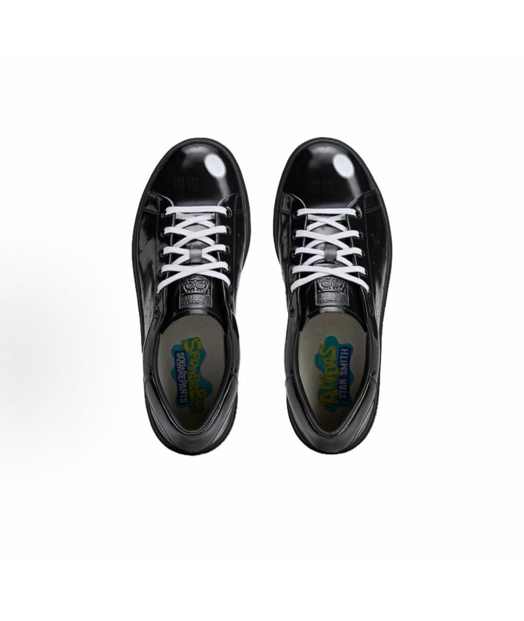 ADIDAS Черные низкие кроссовки / кеды из лакированной кожи, фото 3