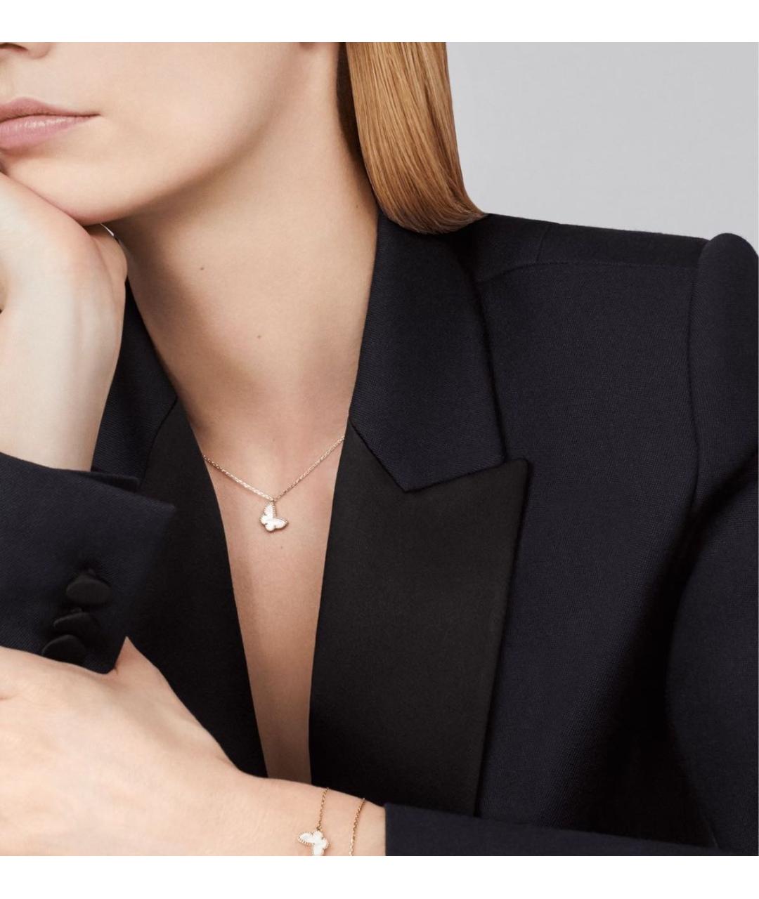 VAN CLEEF & ARPELS Белое колье из желтого золота, фото 5