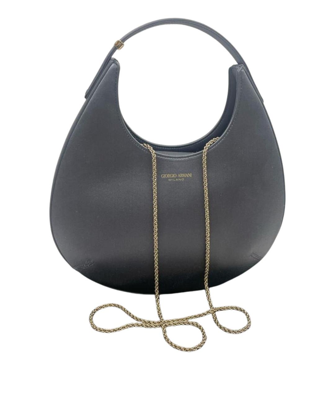 GIORGIO ARMANI Голубая шелковая сумка с короткими ручками, фото 1