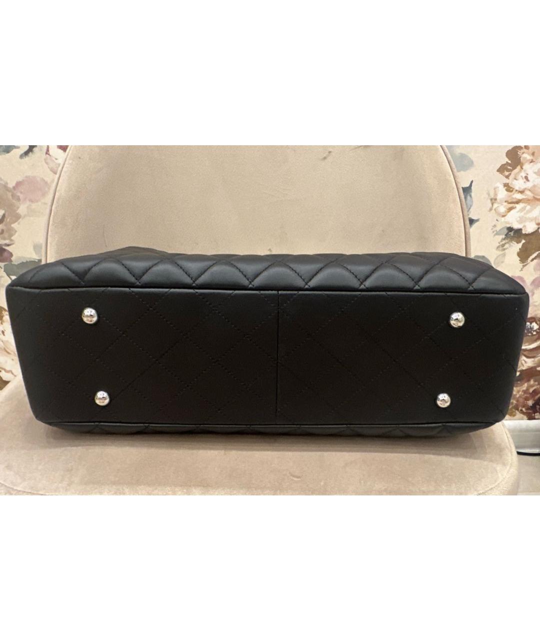 CHANEL Черная кожаная сумка тоут, фото 3