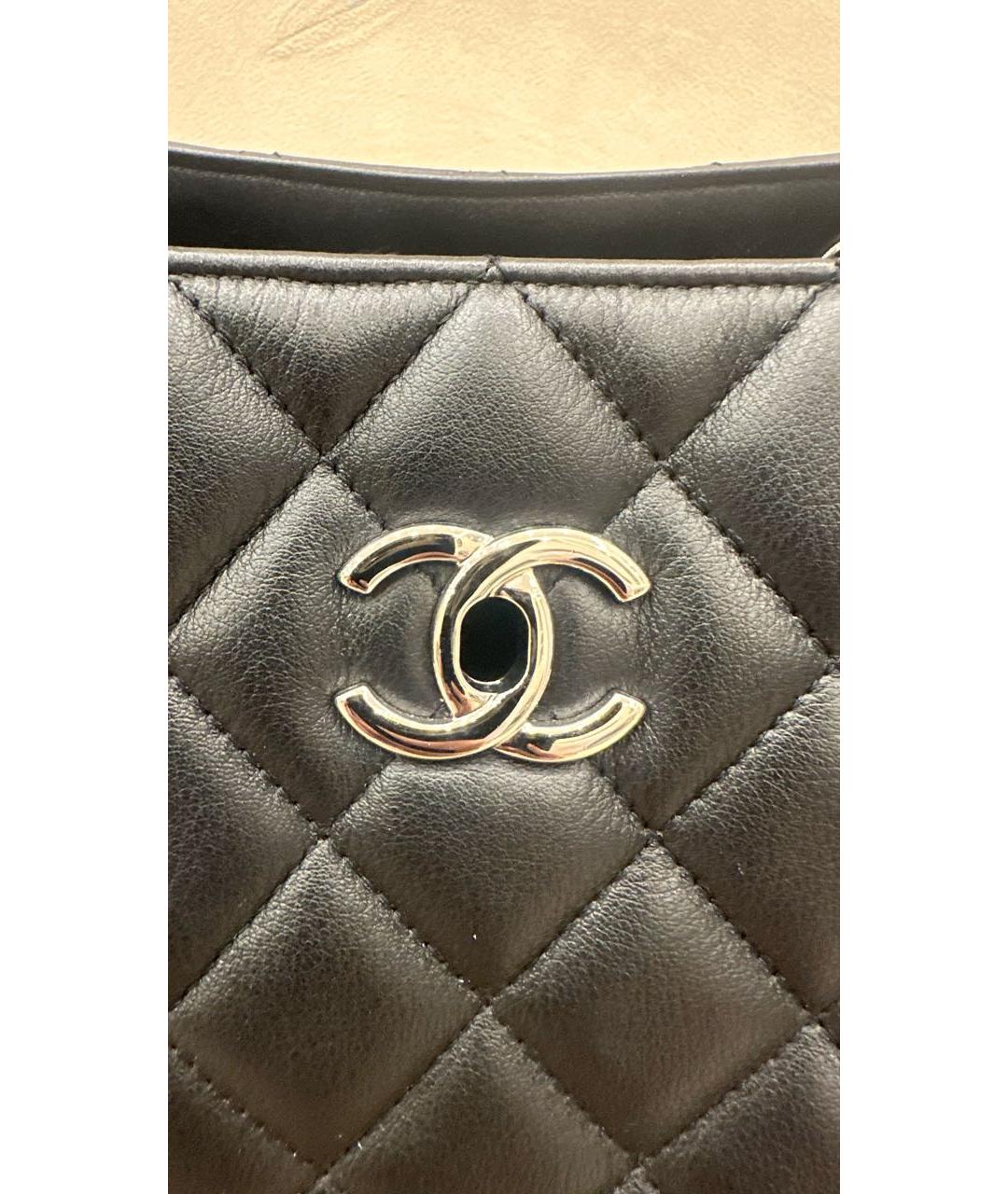 CHANEL Черная кожаная сумка тоут, фото 2