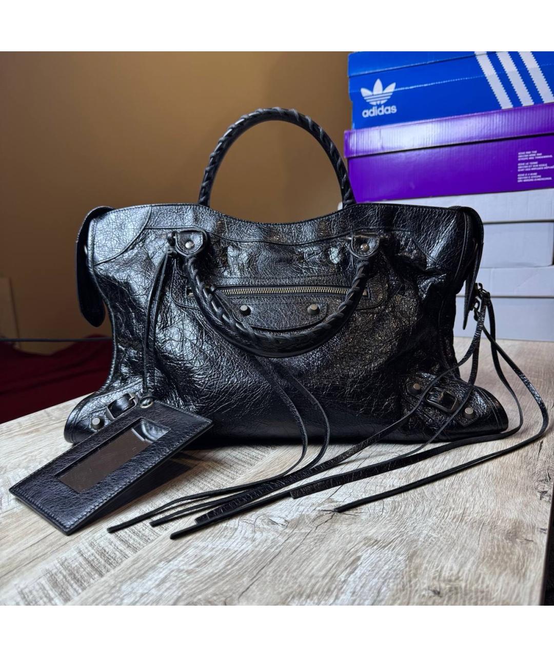 BALENCIAGA Черная сумка с короткими ручками, фото 8