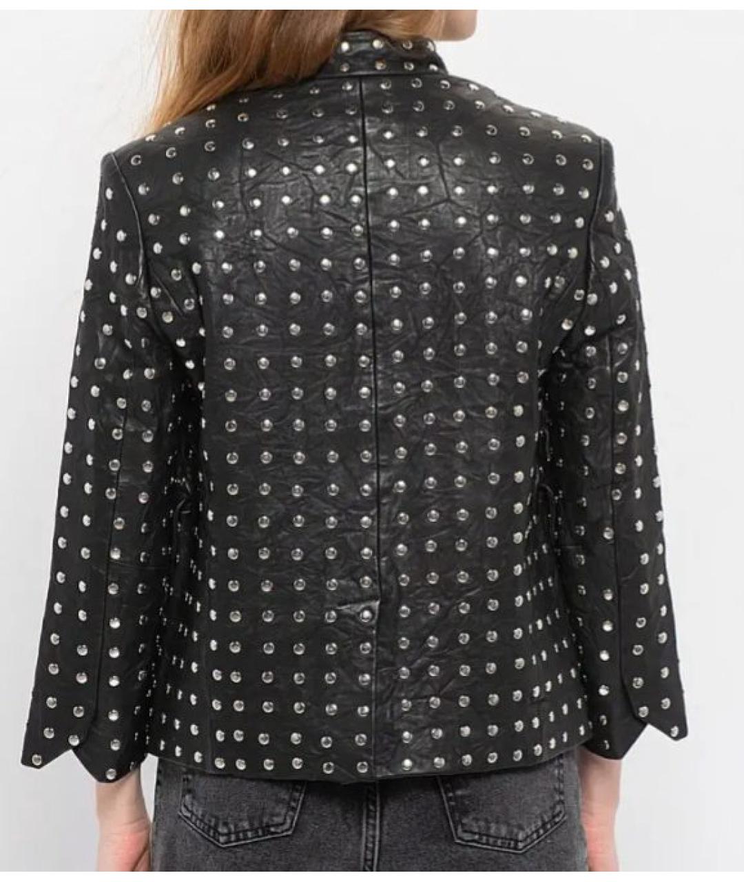 ZADIG & VOLTAIRE Черная кожаная куртка, фото 2