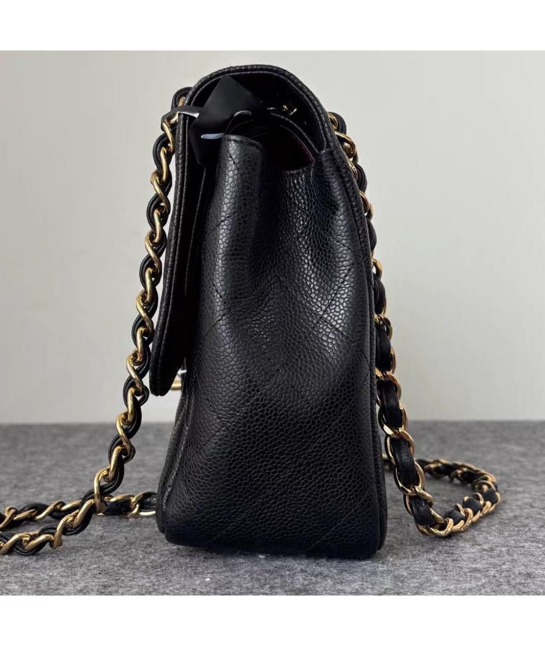 CHANEL Черная кожаная сумка через плечо, фото 4