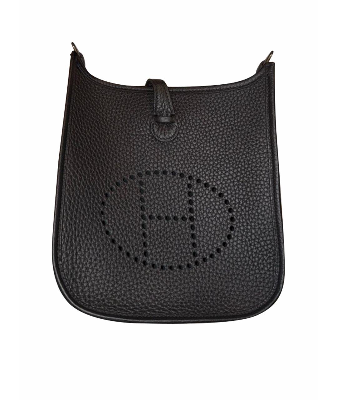 HERMES Черная кожаная сумка через плечо, фото 1