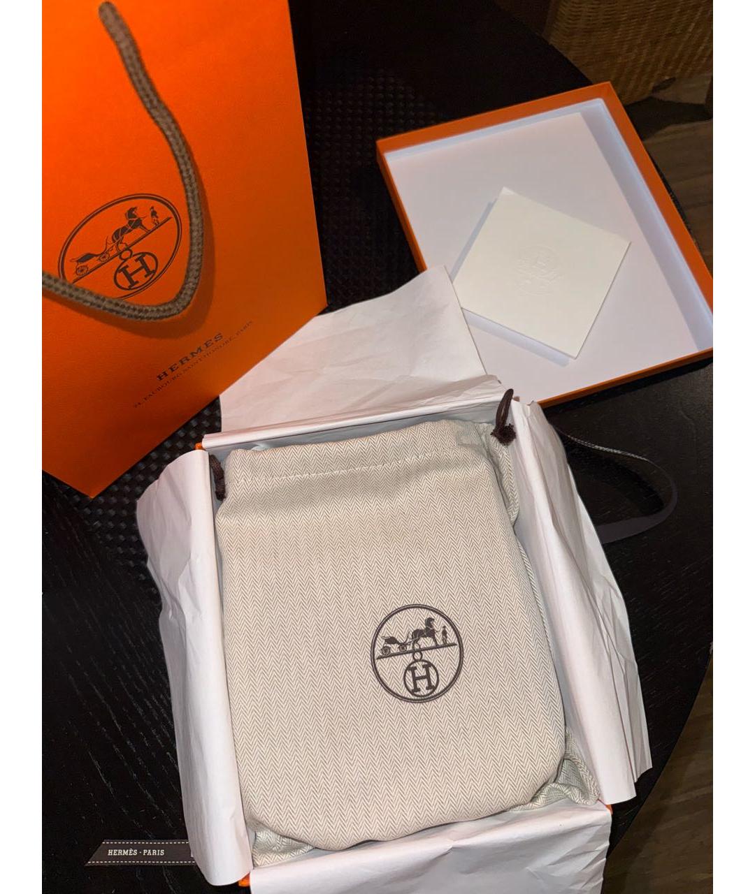 HERMES Черная кожаная сумка через плечо, фото 3