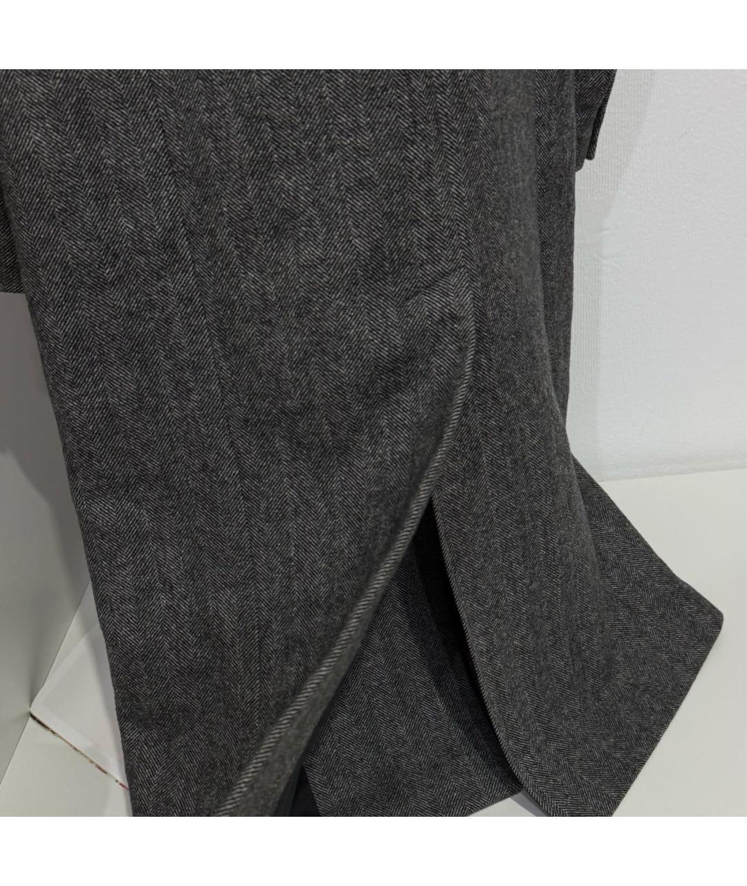 SPORTMAX Серое шерстяное пальто, фото 8