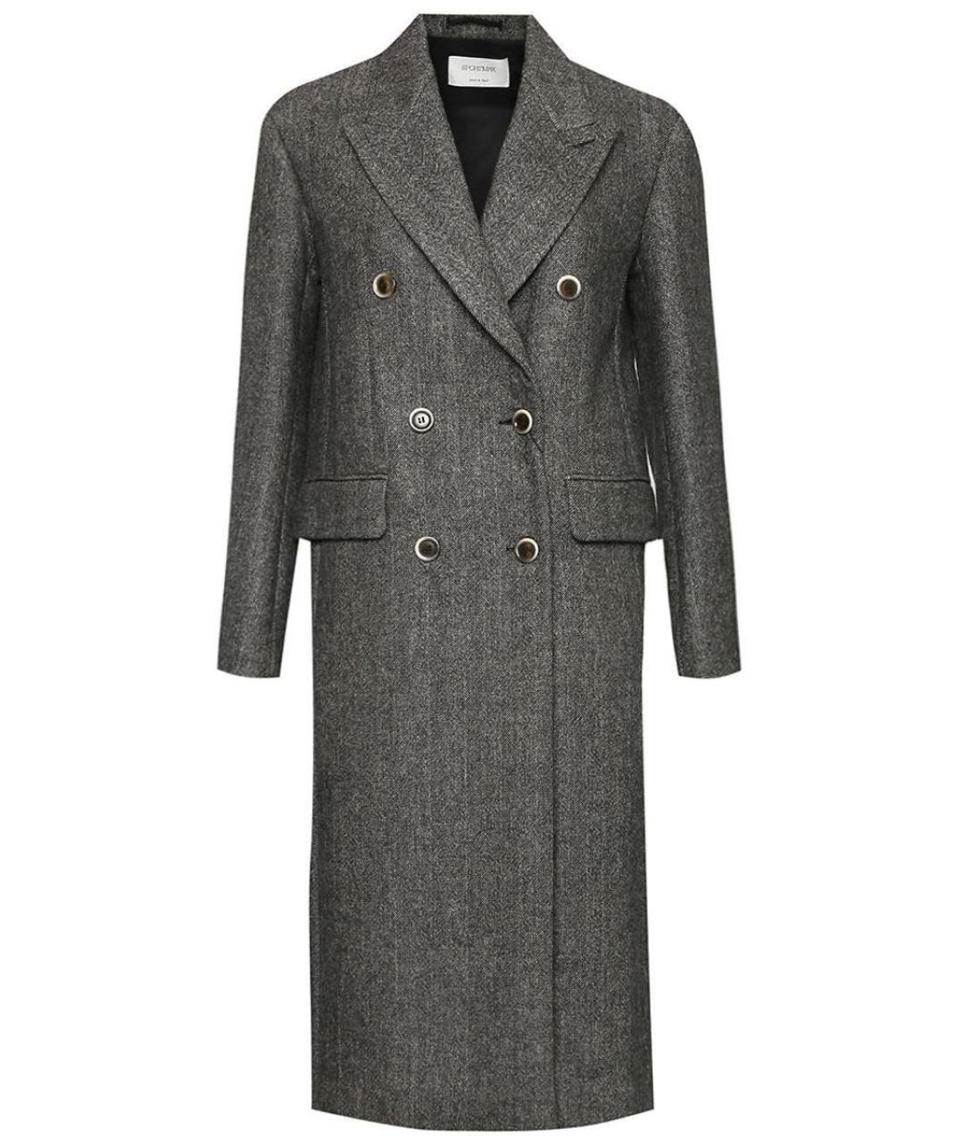 SPORTMAX Серое шерстяное пальто, фото 1