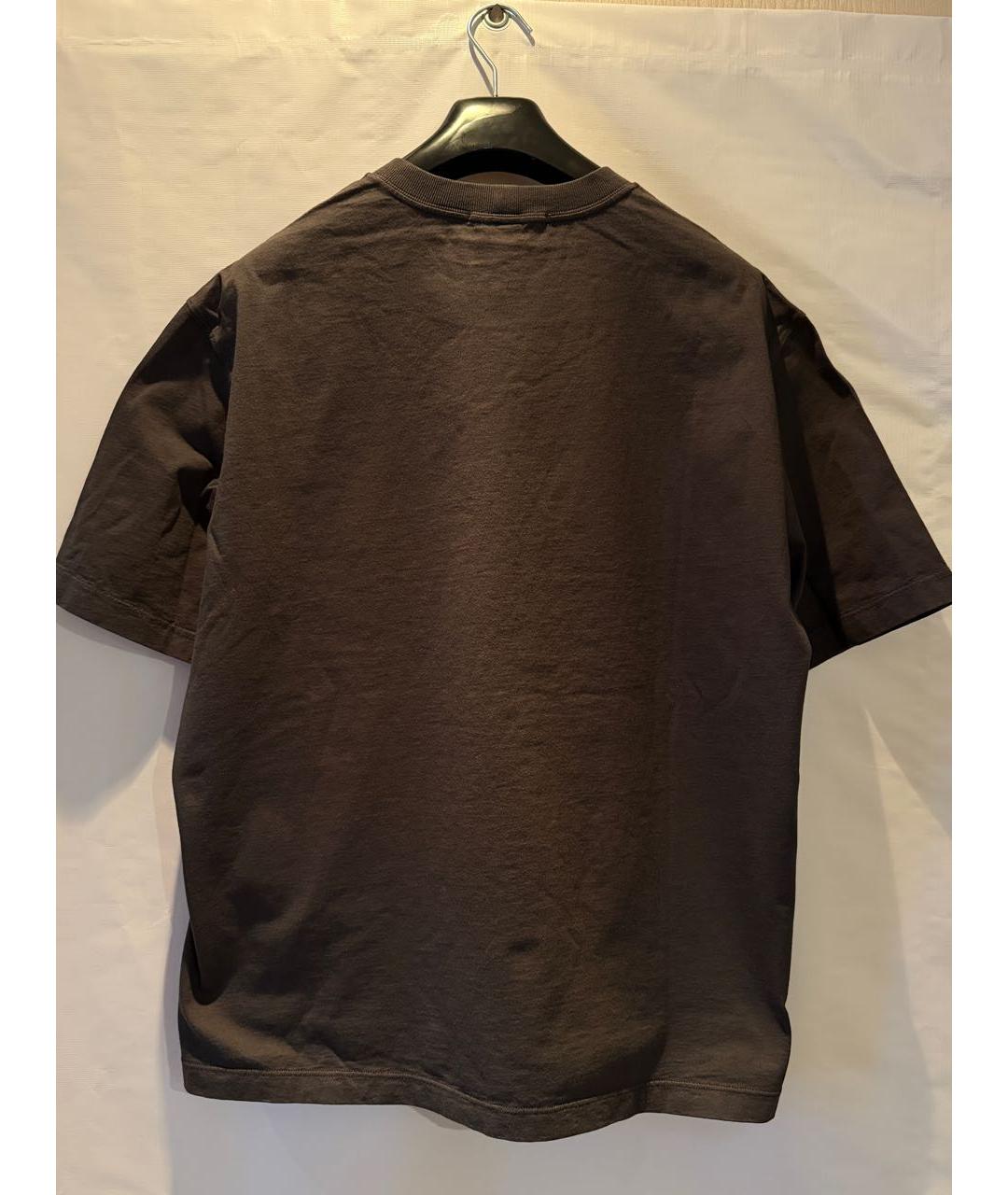 STONE ISLAND Антрацитовая хлопковая футболка, фото 3