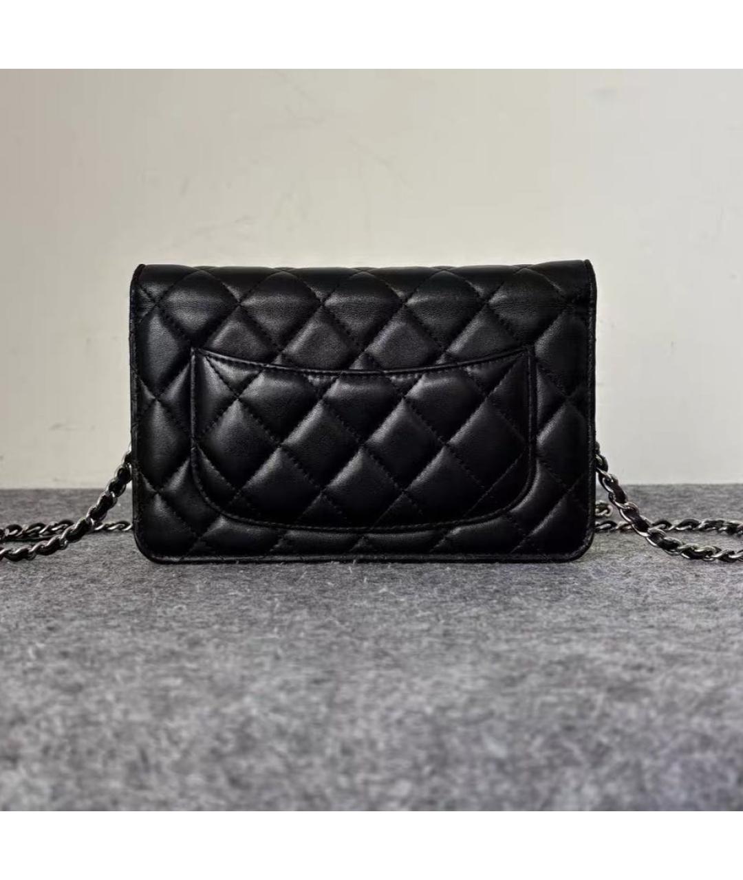 CHANEL Черная кожаная сумка через плечо, фото 2