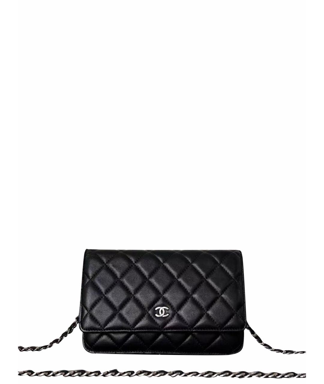 CHANEL Черная кожаная сумка через плечо, фото 1