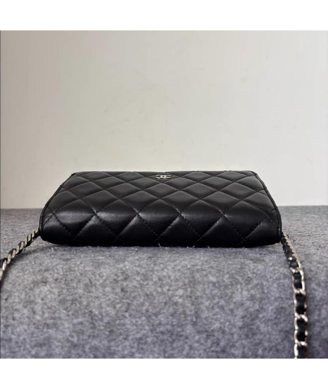 CHANEL Черная кожаная сумка через плечо, фото 5