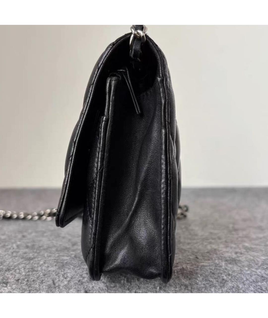CHANEL Черная кожаная сумка через плечо, фото 4