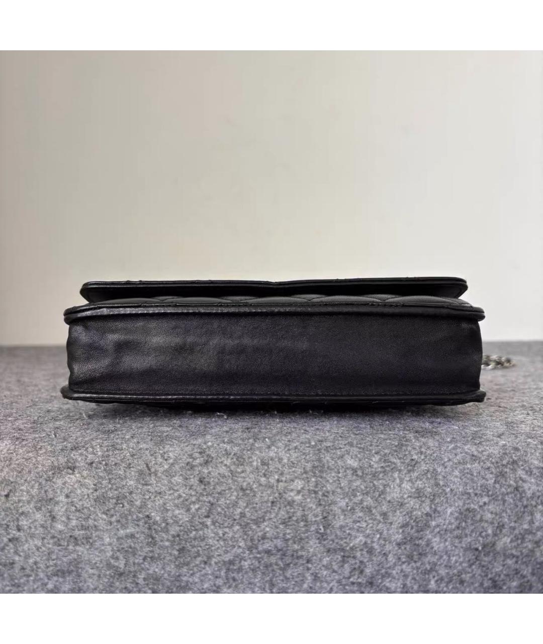 CHANEL Черная кожаная сумка через плечо, фото 6