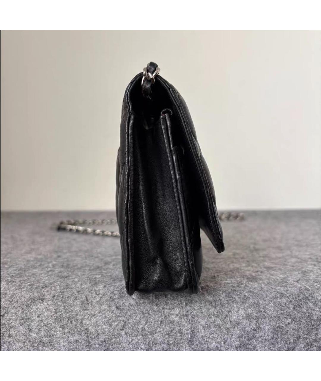 CHANEL Черная кожаная сумка через плечо, фото 3