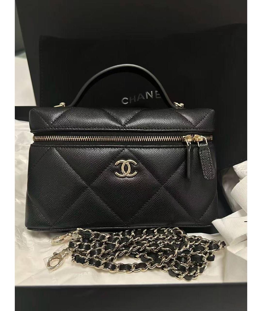 CHANEL Черная кожаная сумка через плечо, фото 4