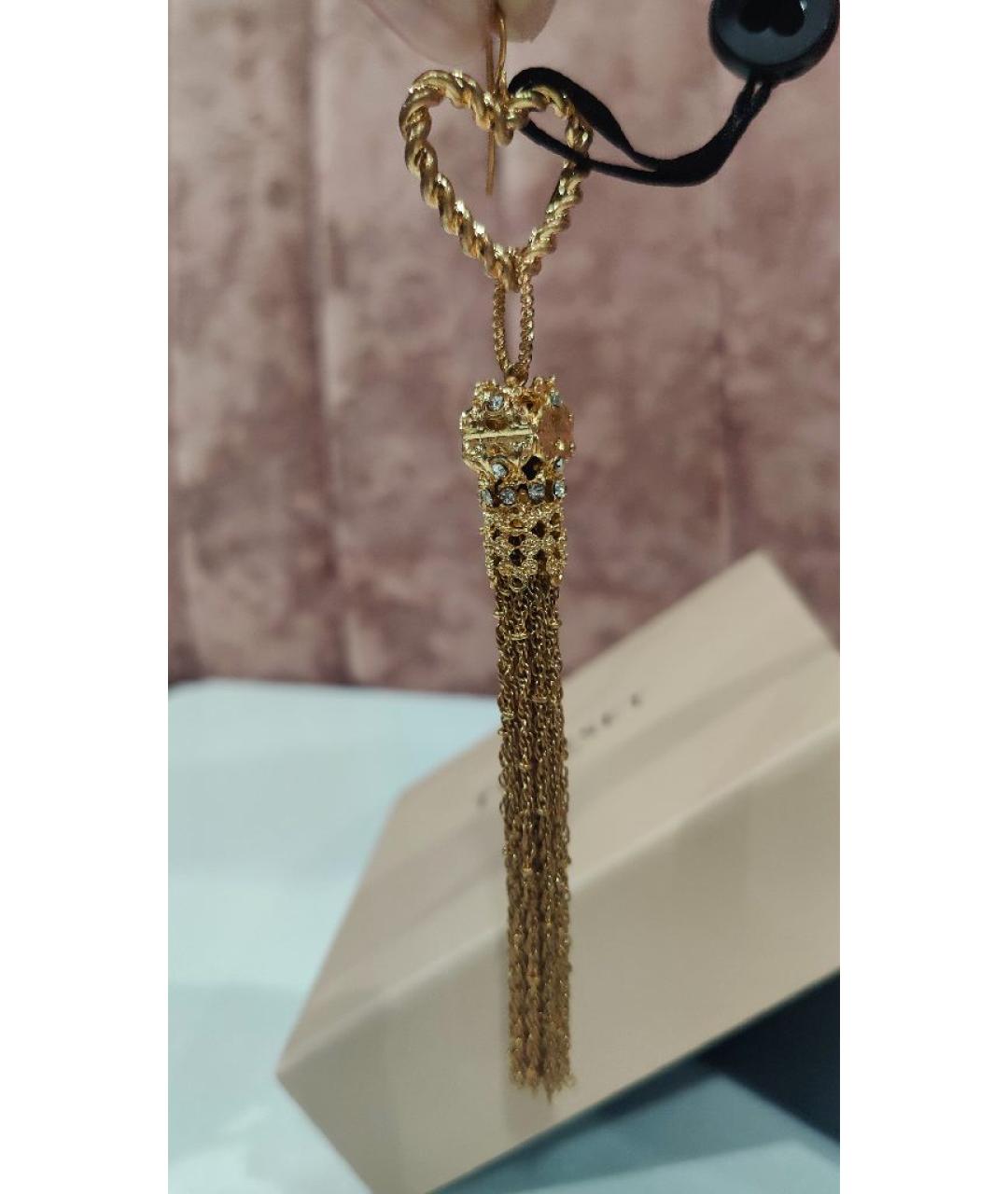 TWIN-SET Золотые металлические серьги, фото 5