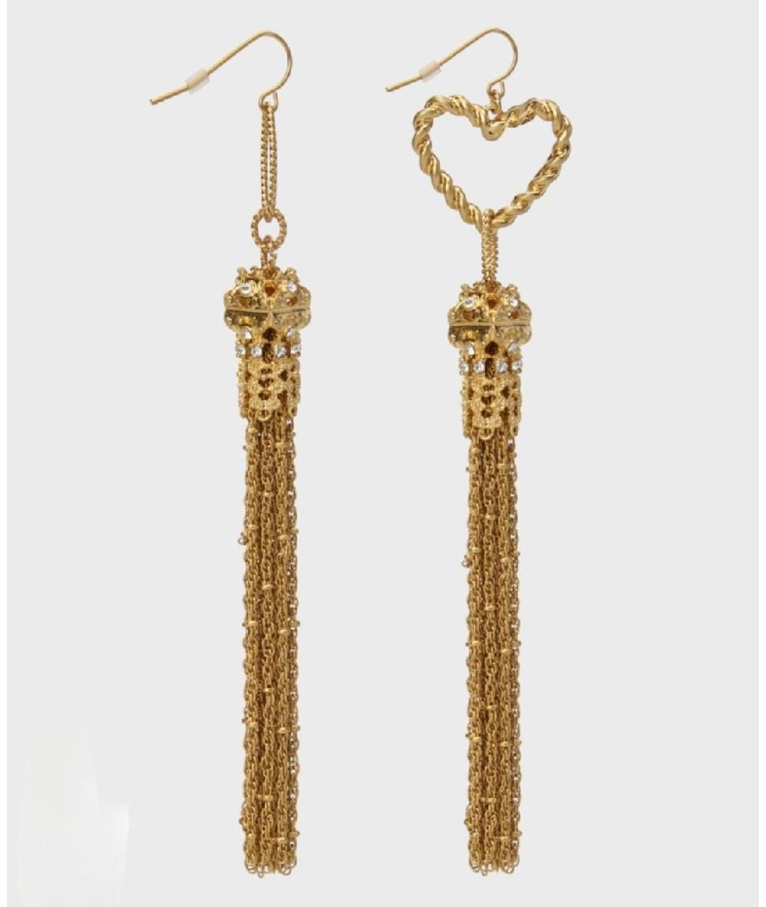 TWIN-SET Золотые металлические серьги, фото 7