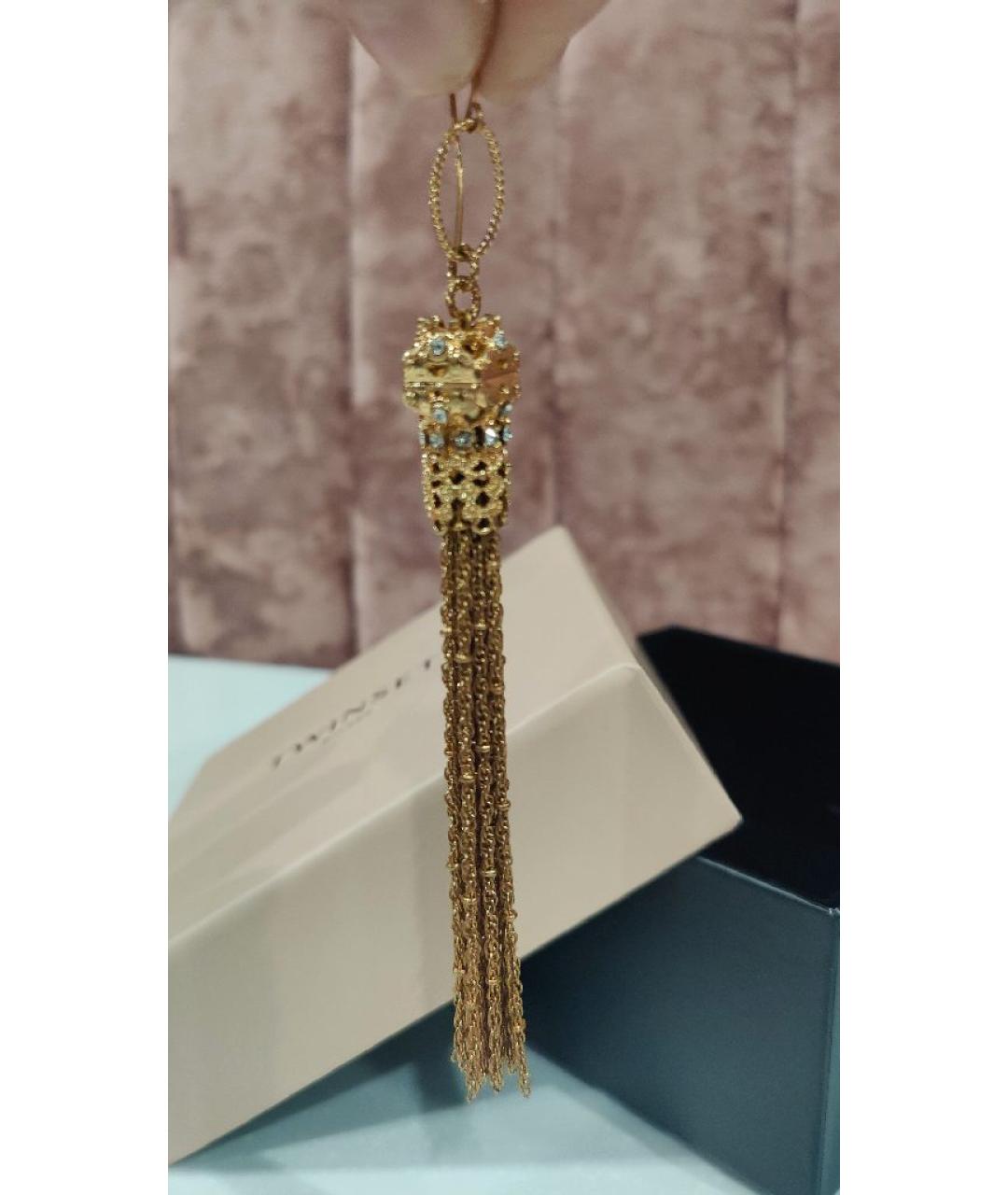 TWIN-SET Золотые металлические серьги, фото 4