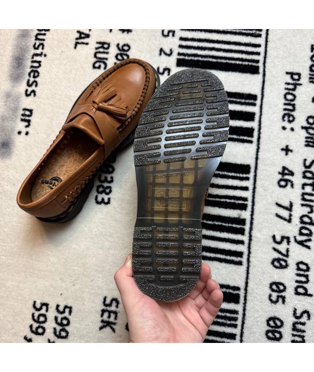 DR. MARTENS Коричневые кожаные лоферы, фото 5