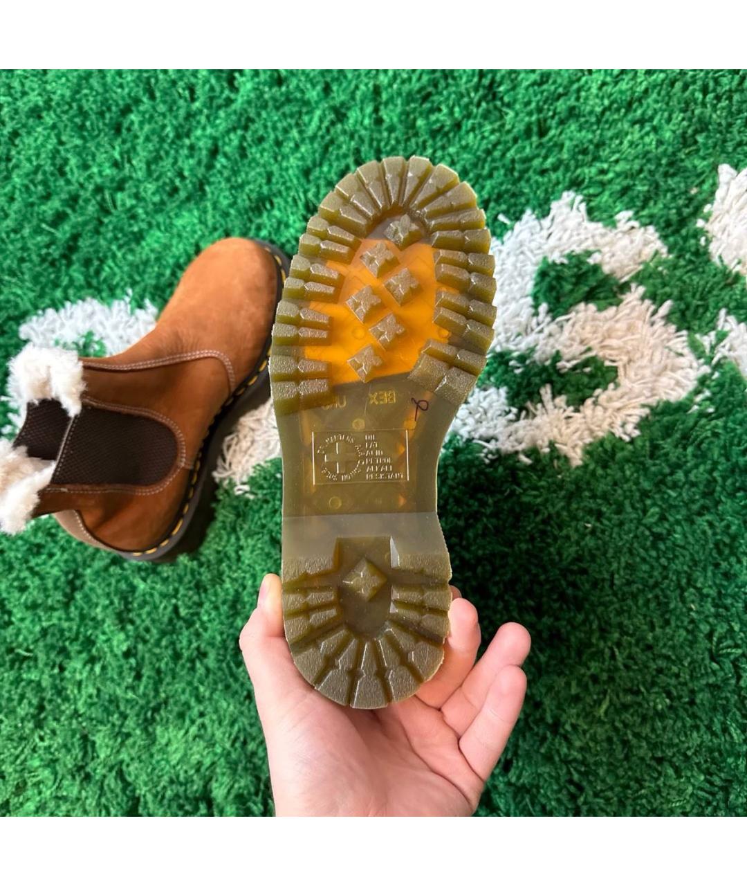 DR. MARTENS Коричневые нубуковые полусапоги, фото 5