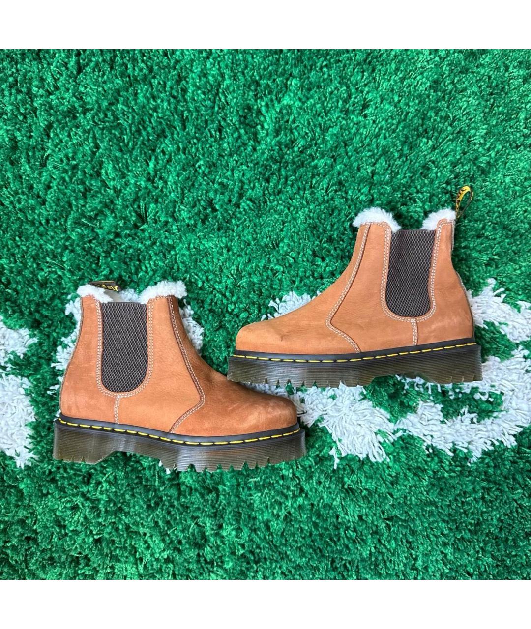 DR. MARTENS Коричневые нубуковые полусапоги, фото 6