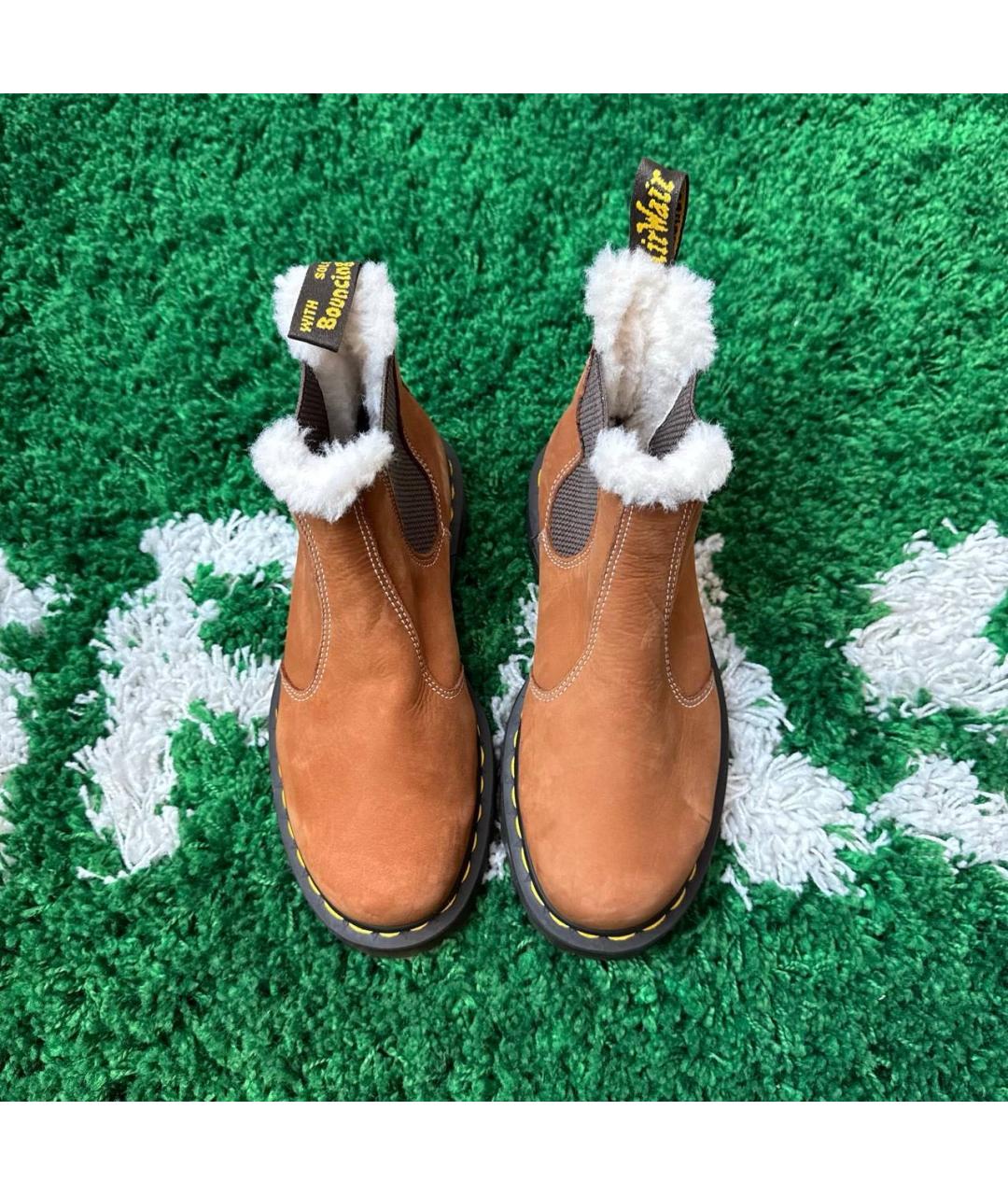 DR. MARTENS Коричневые нубуковые полусапоги, фото 2