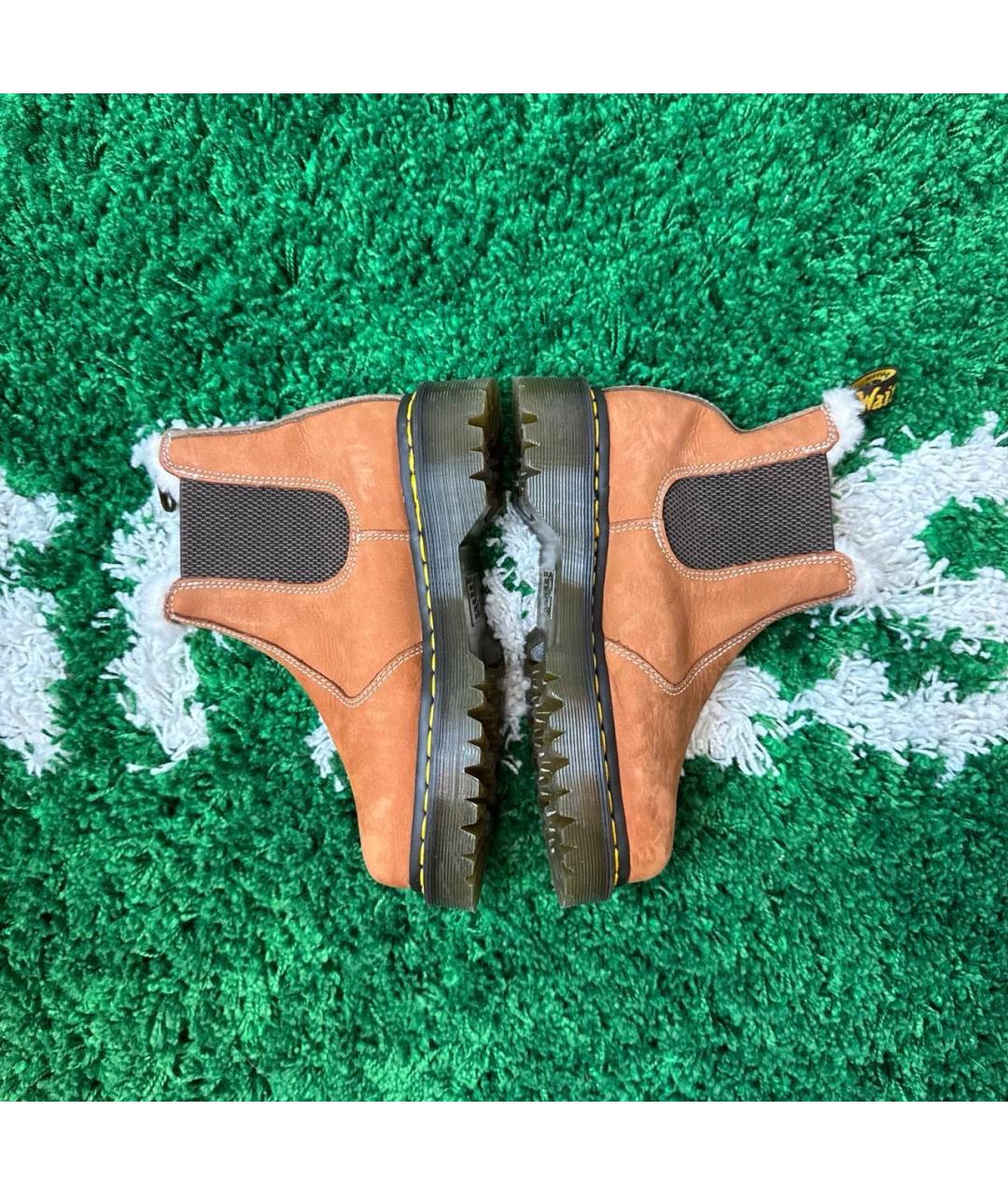 DR. MARTENS Коричневые нубуковые полусапоги, фото 3