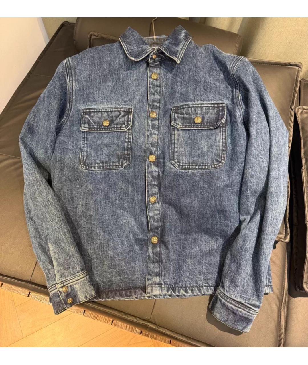 CHROME HEARTS Синяя кэжуал рубашка, фото 4