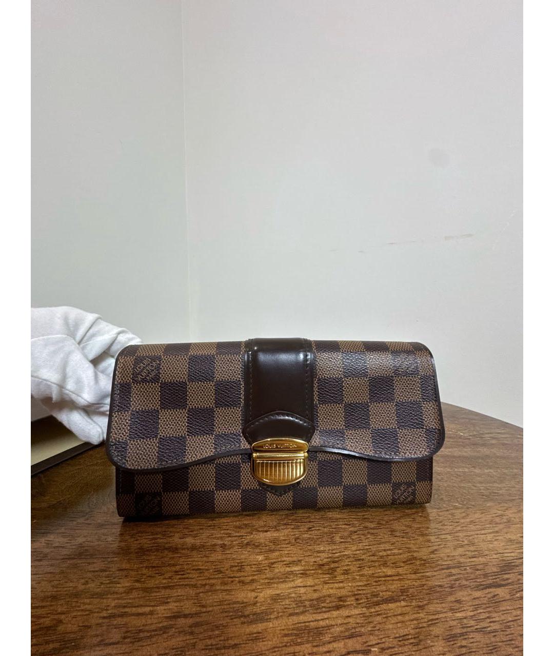 LOUIS VUITTON Коричневый кошелек, фото 8