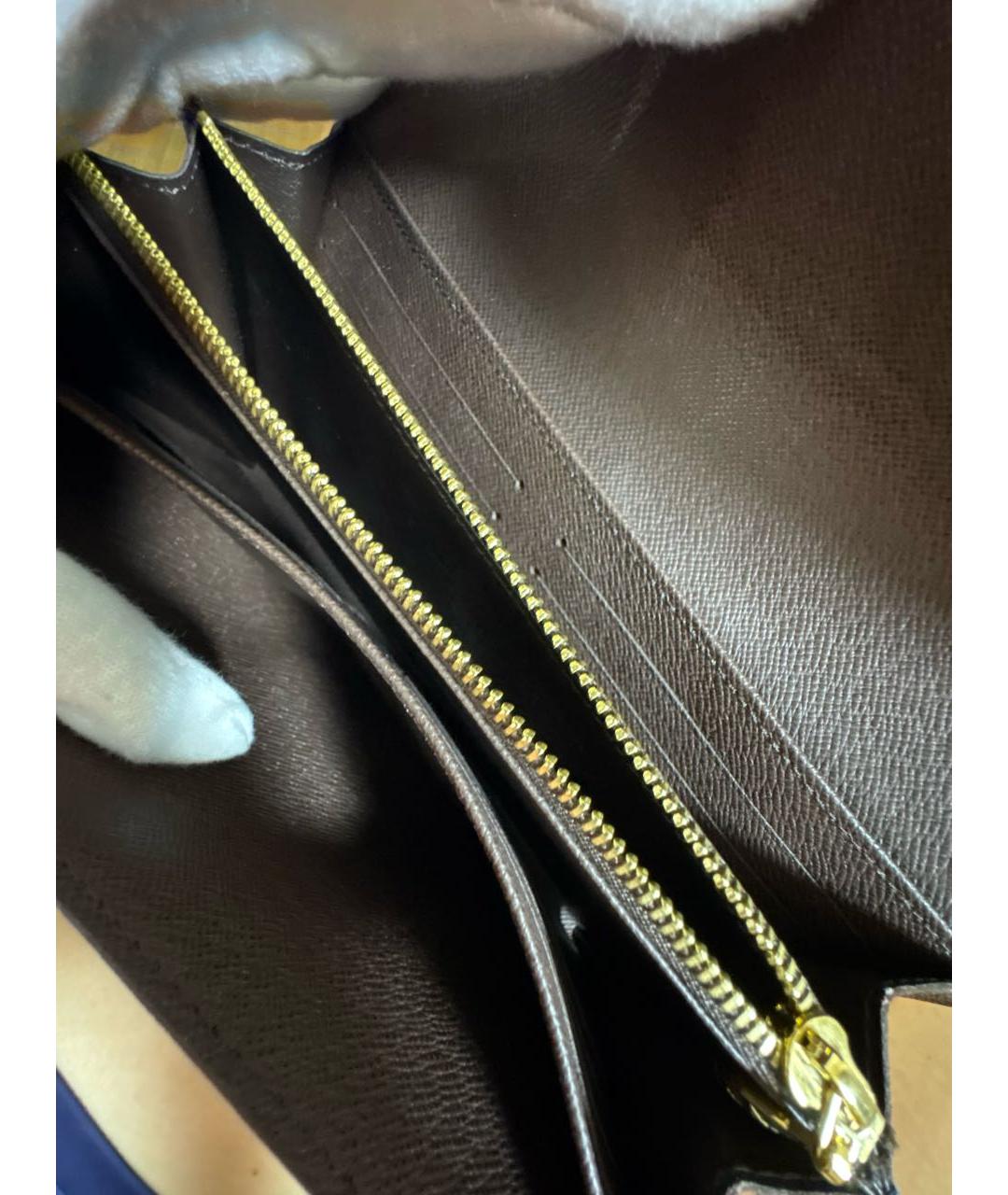 LOUIS VUITTON Коричневый кошелек, фото 4