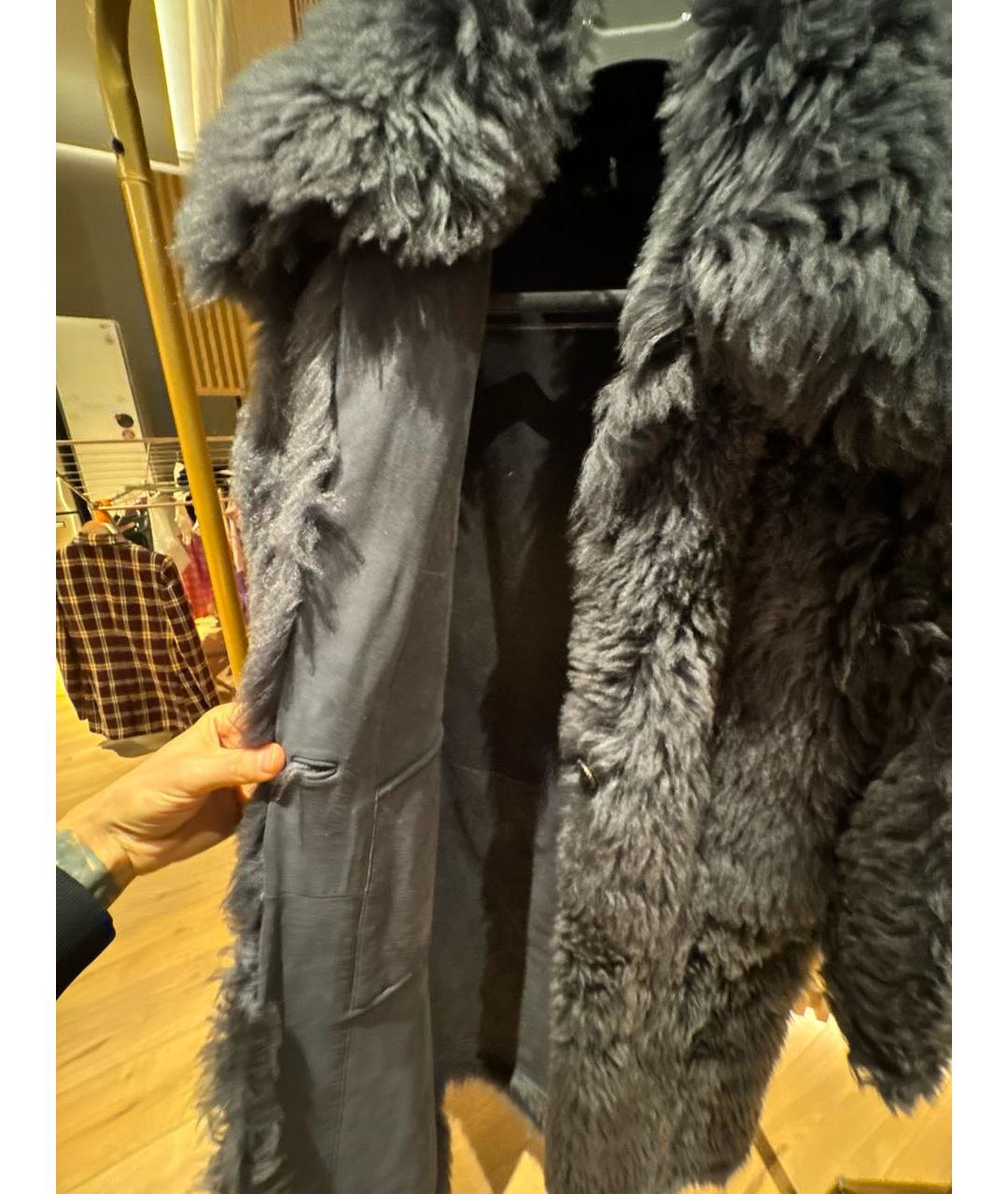 TOM FORD Темно-синяя меховая шуба, фото 4