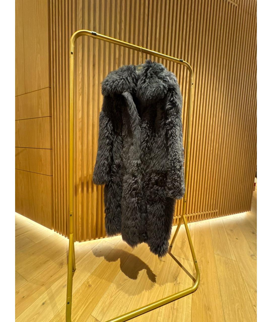 TOM FORD Темно-синяя меховая шуба, фото 5