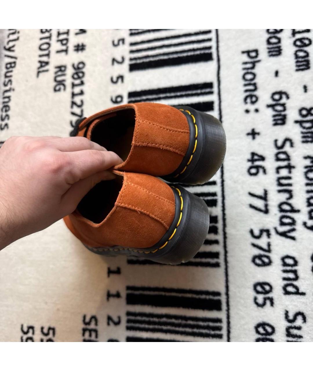 DR. MARTENS Оранжевое замшевые брогги и оксфорды, фото 4