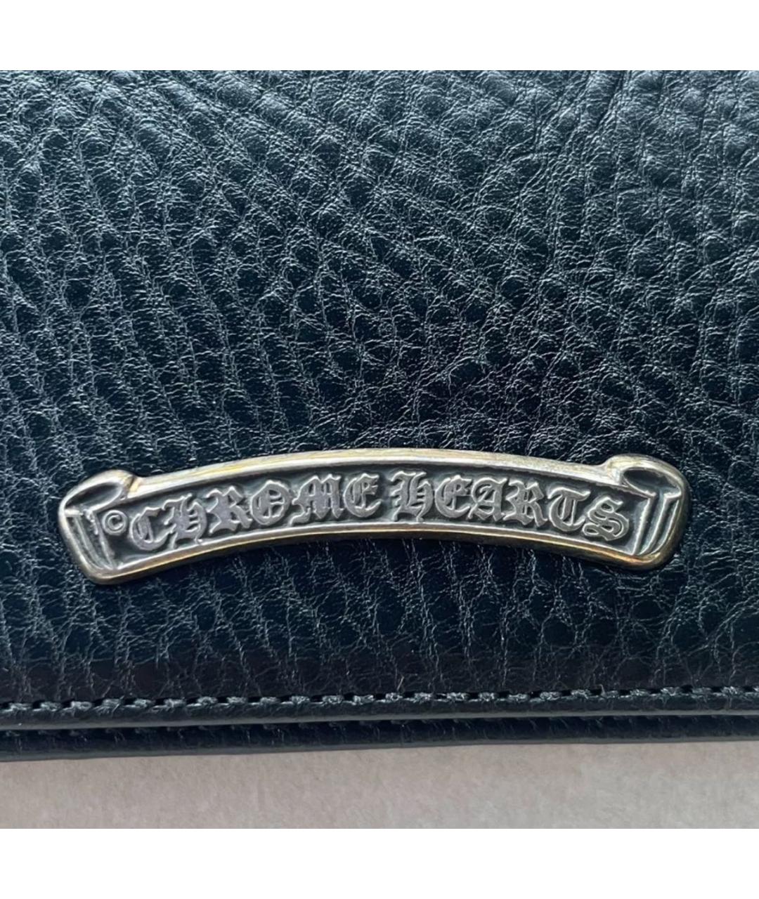 CHROME HEARTS Черный кожаный кардхолдер, фото 2