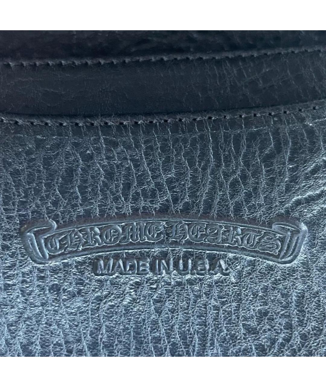 CHROME HEARTS Черный кожаный кардхолдер, фото 4