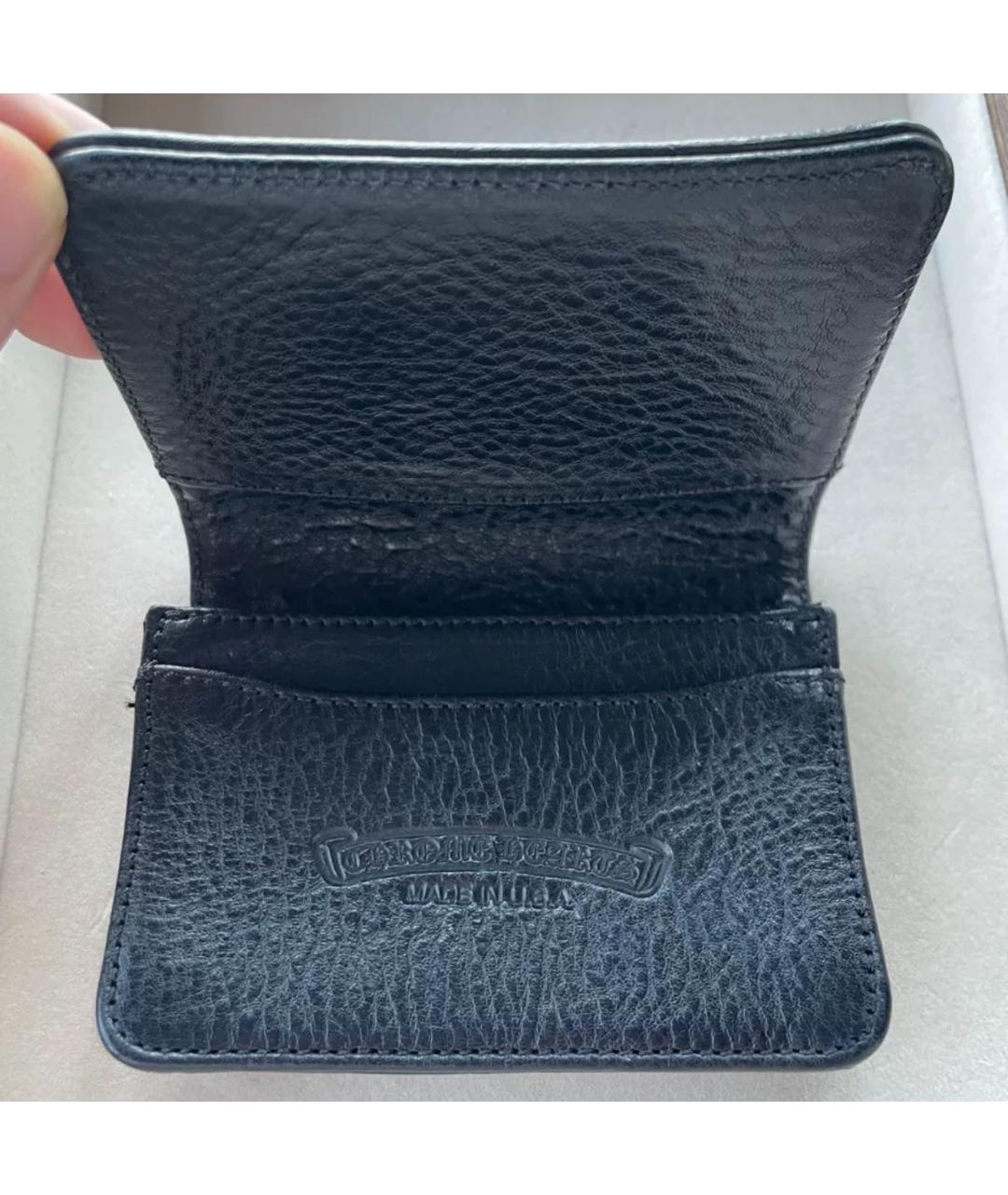 CHROME HEARTS Черный кожаный кардхолдер, фото 3