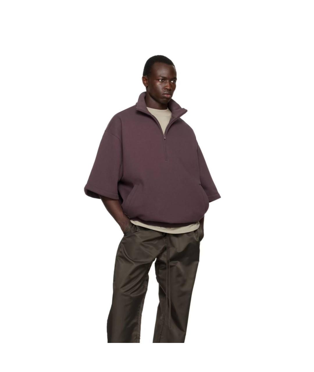 FEAR OF GOD ESSENTIALS Фиолетовое хлопко-полиэстеровое поло с коротким рукавом, фото 3