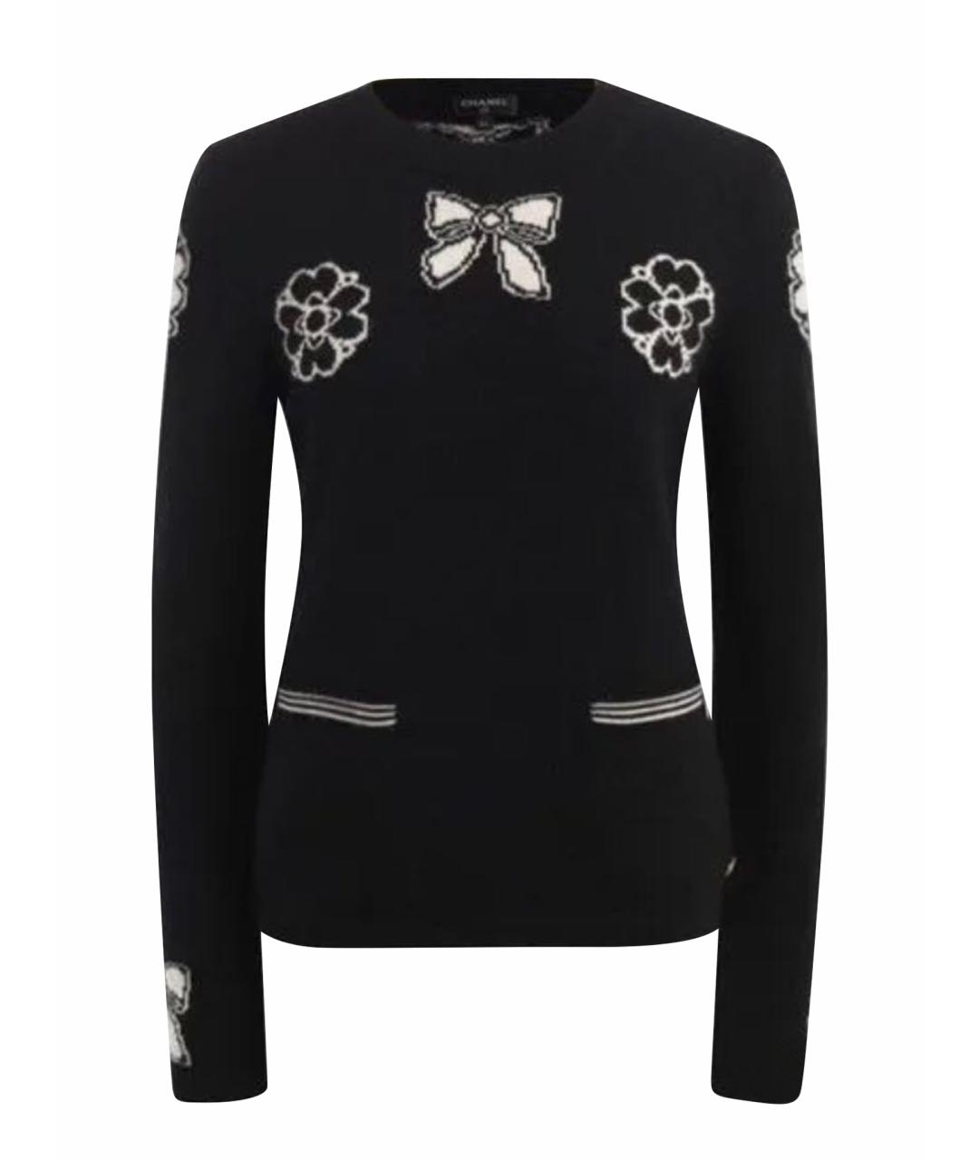 CHANEL Черный кашемировый джемпер / свитер, фото 1