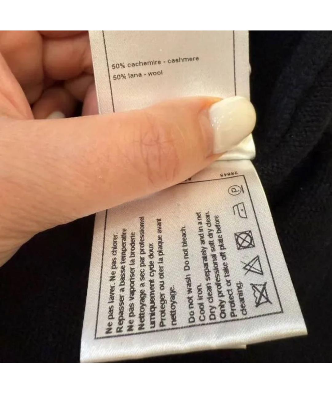 CHANEL Черный кашемировый джемпер / свитер, фото 6