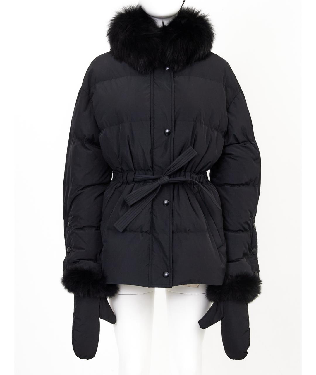 YVES SALOMON Черная полиэстеровая куртка, фото 3