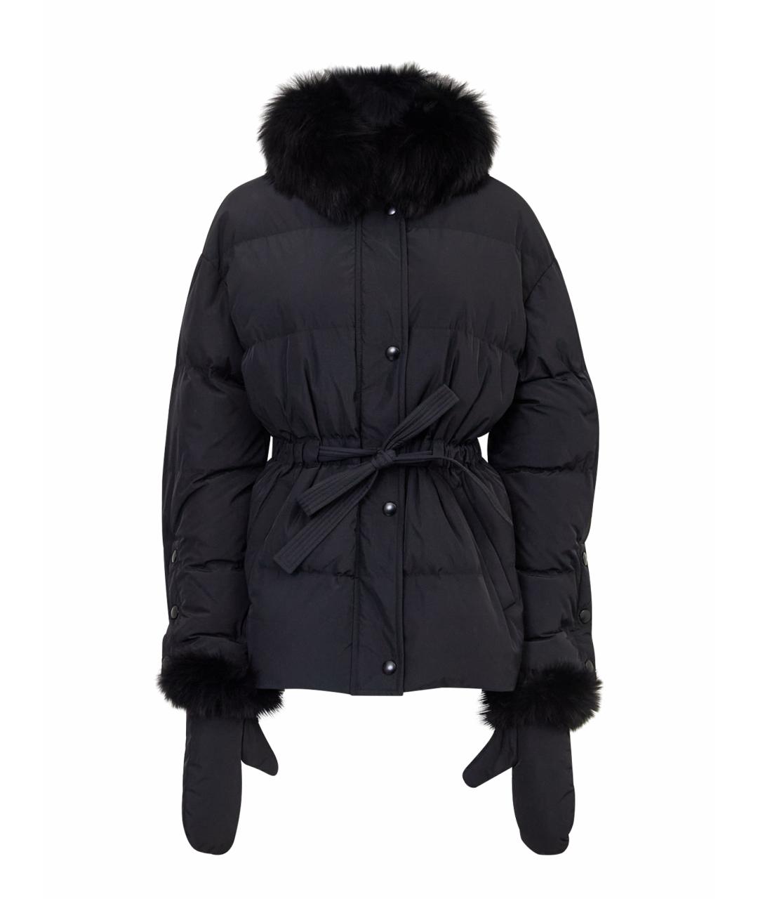 YVES SALOMON Черная полиэстеровая куртка, фото 1