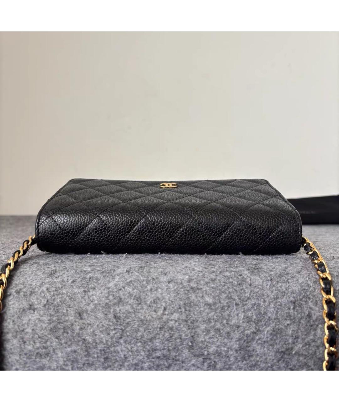 CHANEL Черная кожаная сумка через плечо, фото 5